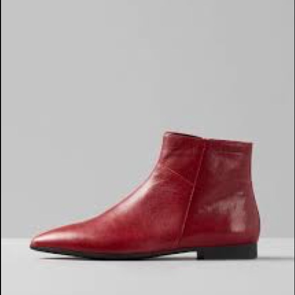 SOLD!! Vagabond Katlin Leather Red Ankle Boot - Picture 7 of 8